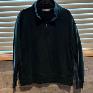 Tuff Athletics Forest Green Half-Zip Sweater